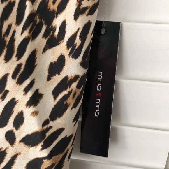 Cheetah Animal Print Cami Moa Moa SZ M Tan Black NWT - Picture 4 of 6